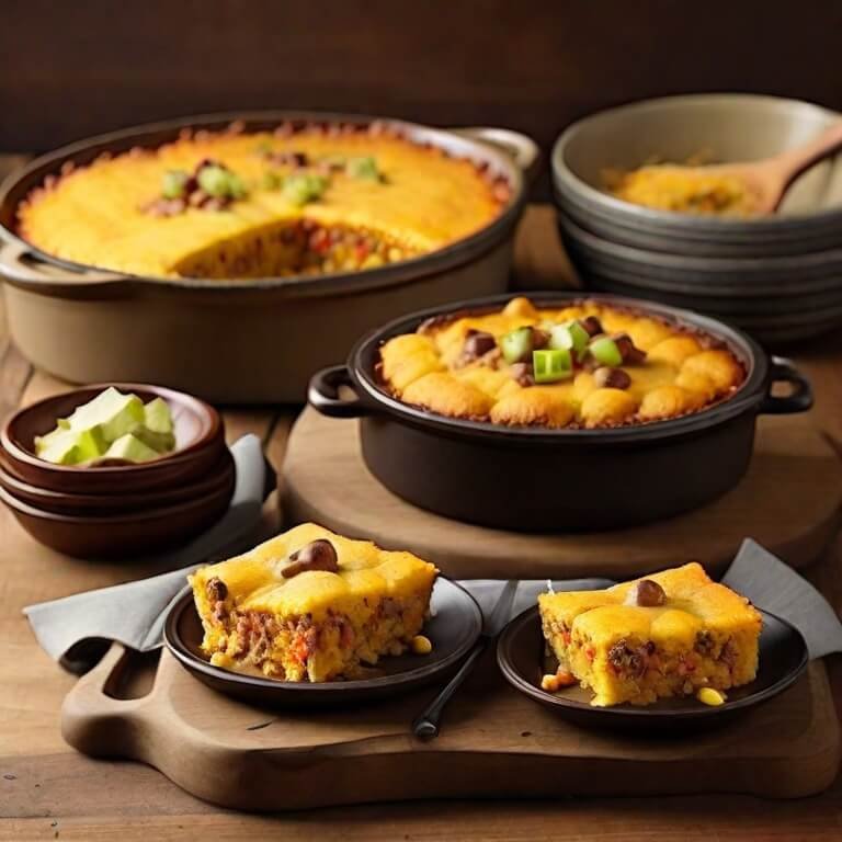 A Twist Cornbread Cowboy Casserole with Ground Turkey